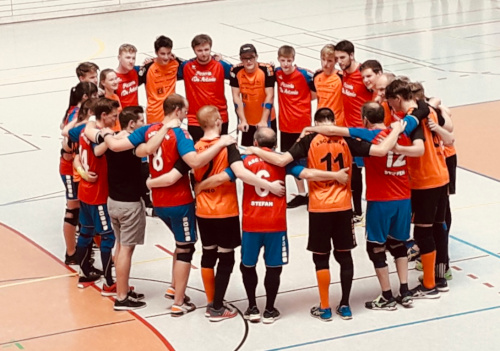 Tchoukball Mannschaft des ASC Weimar im Training